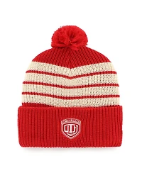 '47 Brand Men's Red Detroit Red Wings Old Time Hockey Barn Cuffed Knit Hat with Pom
