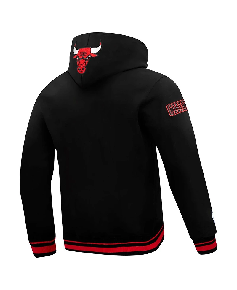 Pro Standard Men's Black Chicago Bulls Area Code Pullover Hoodie