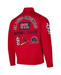 Pro Standard Men's Red St. Louis Cardinals Area Code Twill Full-Zip Jacket
