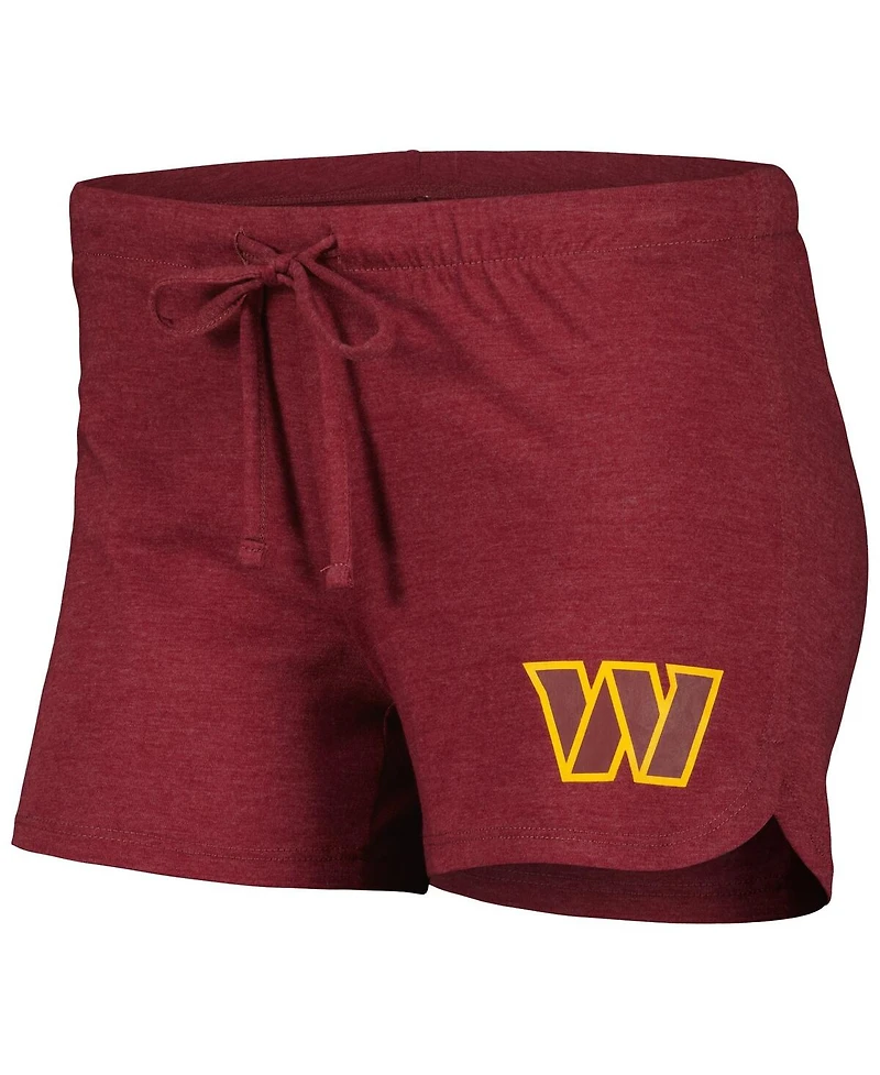 Concepts Sport Women's Burgundy/Gold Washington Commanders Raglan Long Sleeve T-Shirt Shorts Lounge Set