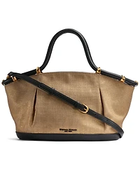 Donna Karan New York Chiffon Metallic Canvas Satchel Bag