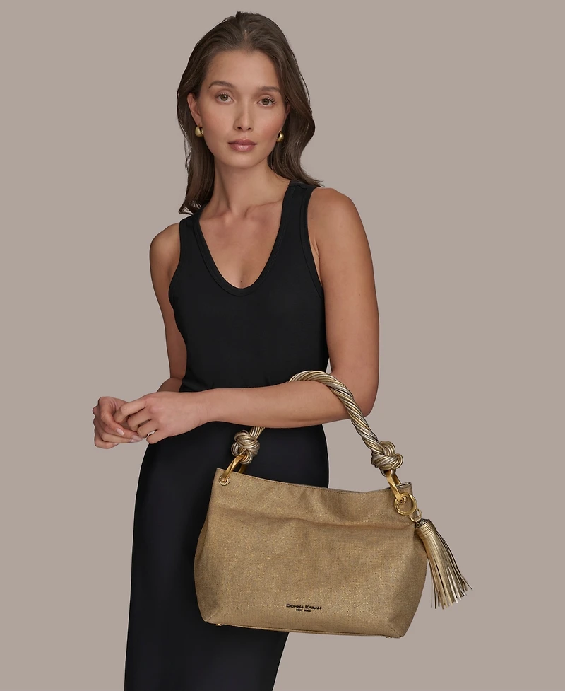 Donna Karan New York Glenwood Small Metallic Shoulder Bag