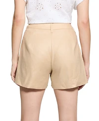 Guess Women's Isabeau Linen-Blend High-Rise Shorts