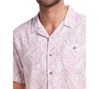 Weatherproof Vintage Men's Regular-Fit Palm Frond-Print Button-Down Camp Shirt