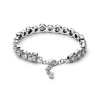 Pandora Sterling Silver Halo Hearts Bracelet