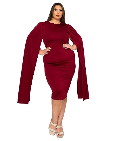 L I V D Plus Naomi Cape Dress