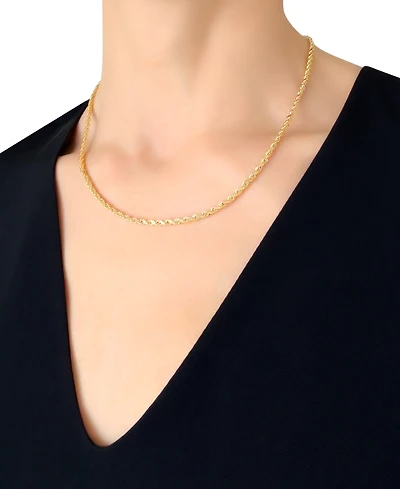Italian Gold Forza Rope Chain 18" Necklace (2-3/4mm) in 14k Gold