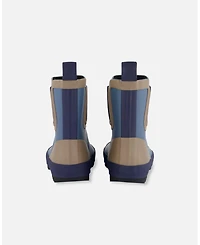 Deux par Deux Big Boys Short Rain Boots Blue - Toddler|Child