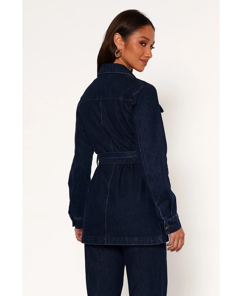 Petal and Pup Women's Nadine Tie Waist Button Front Jacket
