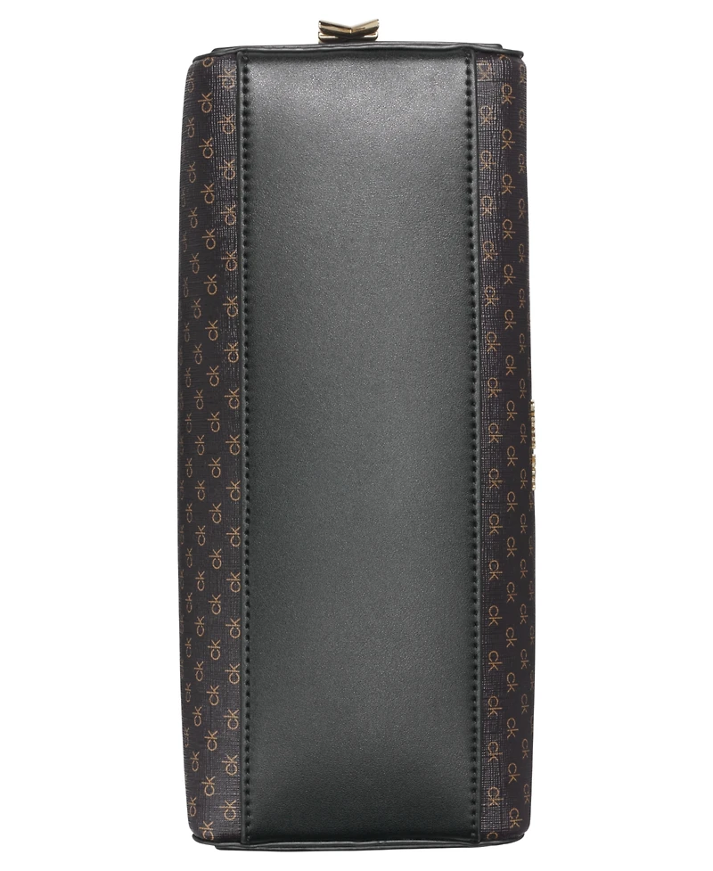 Calvin Klein Mandy Mini Signature Top Zipper Crossbody