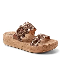 Earth Women's Subtle Woven Slip-On Platform Sandals