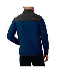 Darius Rucker Collection by Fanatics Men's Navy Denver Broncos Color Block Polar Fleece Full-Zip Jacket