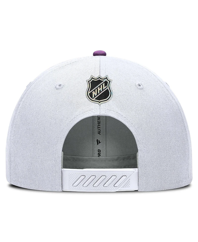 Fanatics Men's White Minnesota Wild Authentic Pro Hockey Fights Cancer Adjustable Hat