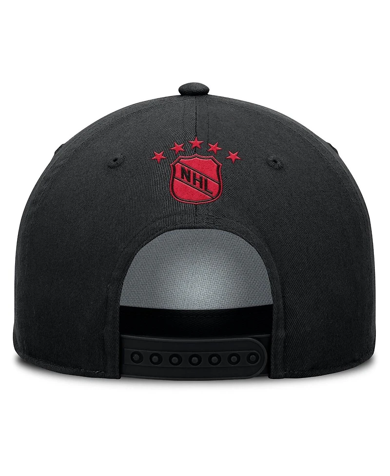 Fanatics Men's Black Chicago Blackhawks Decades Collection A-Frame Rope Adjustable Hat