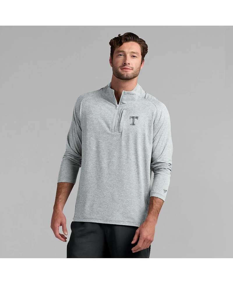 Fanatics Men's Gray Tennessee Volunteers Mock Neck Half-Zip Pullover Jacket