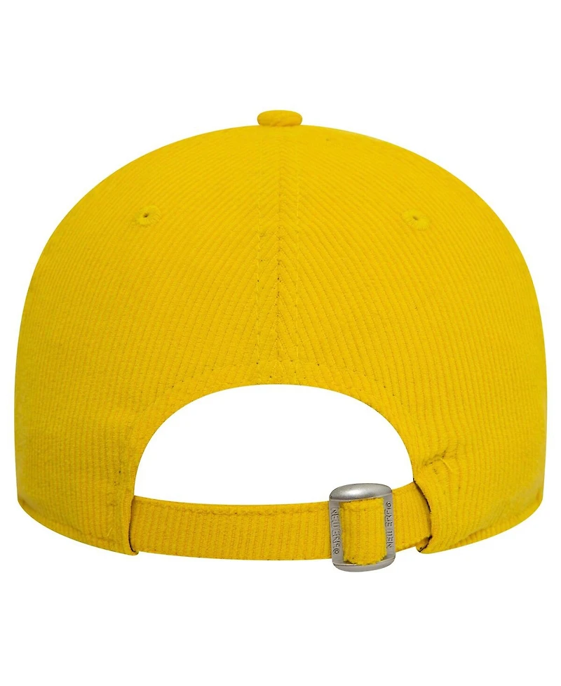New Era Men's Yellow As Roma Corduroy Tonal 9FORTY Adjustable Hat