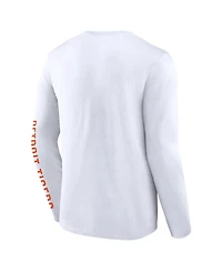 Fanatics Men's White Detroit Tigers Press Box Long Sleeve T-Shirt