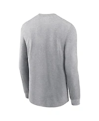 Nike Men's Heather Gray Michigan State Spartans Alternate Logo Long Sleeve T-Shirt