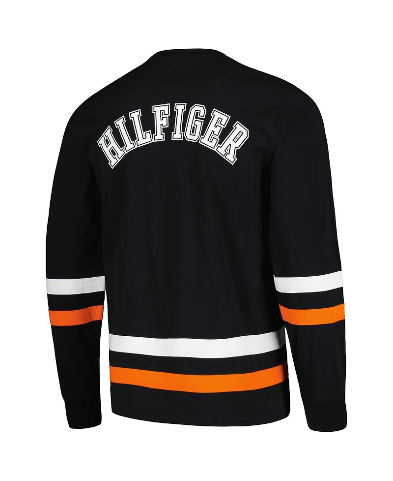 Tommy Hilfiger Men's Black/Orange Cincinnati Bengals Nolan Long Sleeve T-Shirt