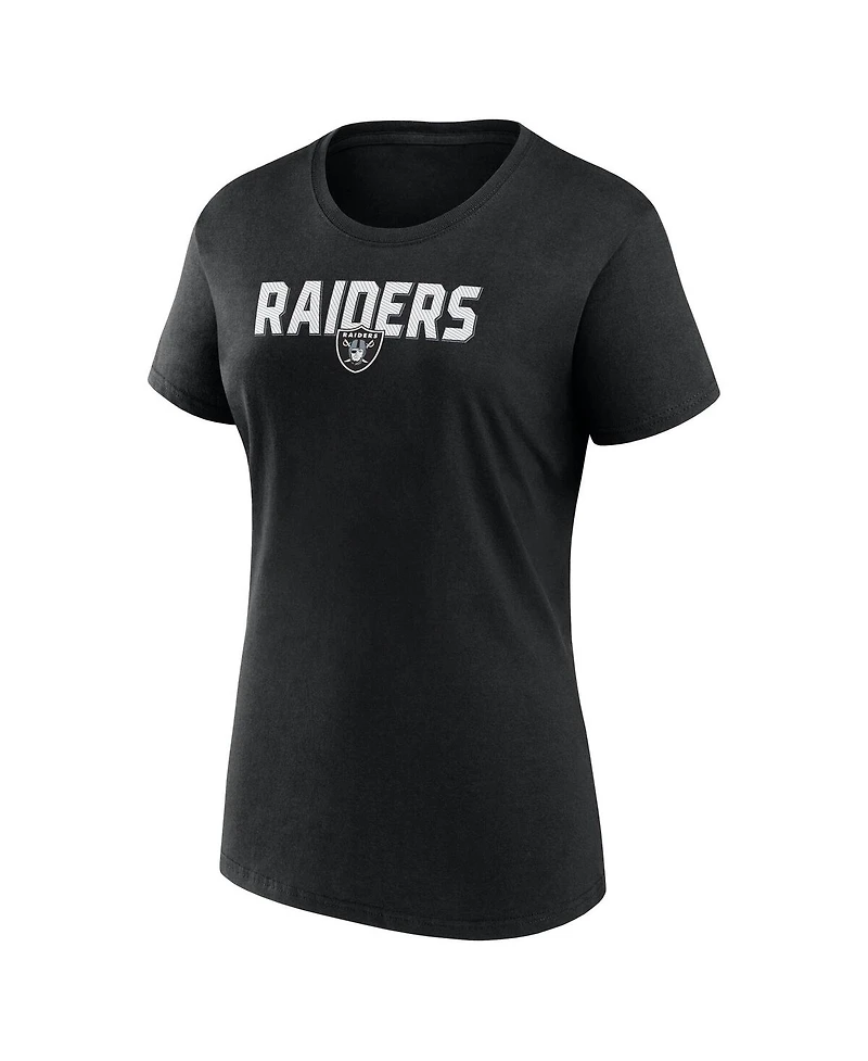 Logo Athletic Women's Black Las Vegas Raiders Lean T-Shirt
