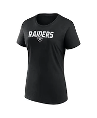 Logo Athletic Women's Black Las Vegas Raiders Lean T-Shirt