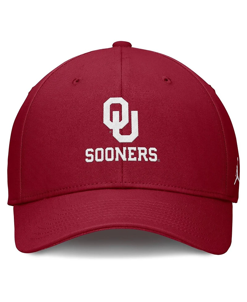 Jordan Men's Crimson Oklahoma Sooners Campus Club Adjustable Hat