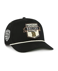 '47 Brand Men's Black Boston Bruins Old Time Hockey Rafter Sure Shot Hitch Adjustable Hat