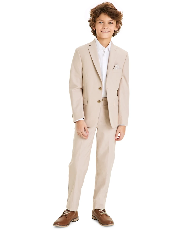 Michael Kors Big Boys Chambray Classic Fit Stretch Suit Jacket