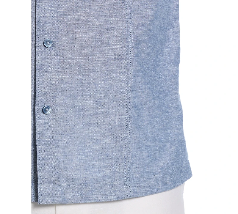 Cubavera Men's Classic-Fit Linen Blend Short Sleeve Button-Front Shirt