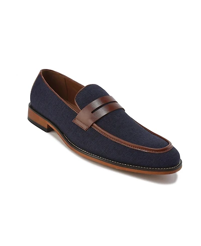 Gino Vitale Men's Moc Toe Penny Slip On Loafer