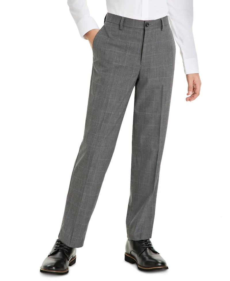 Michael Kors Big Boys Classic-Fit Windowpane Suit