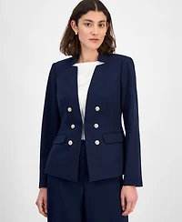 Tahari Asl Women's Notch-Neck Faux Double-Breasted Blazer