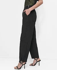 Dkny Women's Rumpled High-Rise Bungee Pants