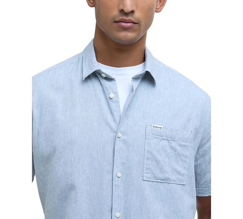 Barbour Men's Nelson Linen Short Sleeve Summer Shirt