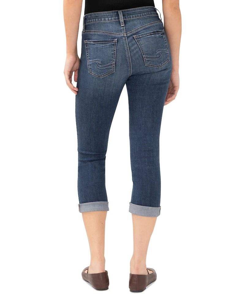 Silver Jeans Co. Women's Suki Mid-Rise Curvy Capri