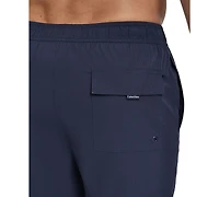 Calvin Klein Men's Core Euro Regular-Fit Quick-Dry 5" Swim Trunks with Compression Short Liner