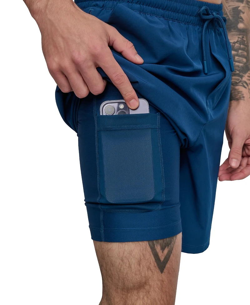 Dkny Men's Core Valley Stretch Performance 7" Volley Shorts