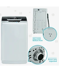 8.8 lbs Portable Full-Automatic Laundry Washing Machine with Drain Pump