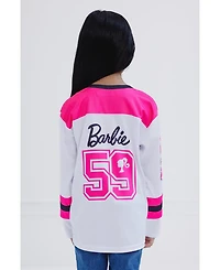 Barbie Toddler Girls Mesh Hockey Jersey Long Sleeve T-Shirt