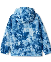 Lands' End Girls Water Resistant Hooded Slicker Rain Jacket