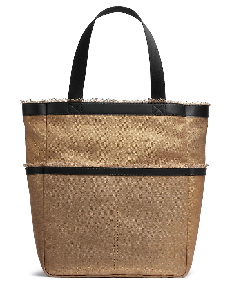 Donna Karan New York Lido Metallic Canvas Tote Bag