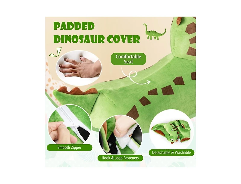 6V Kids Ride on Dinosaur with Foot Pedal and Padded Seat and Music