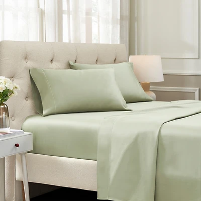 Superior Egyptian Cotton 1500 Thread Count Embroidered Marrow Stitch Hem Deep Pocket Sheet Set,King