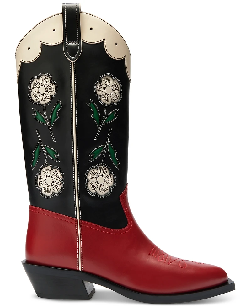 Coach Women's Aria Leather Tall Cowboy Boots