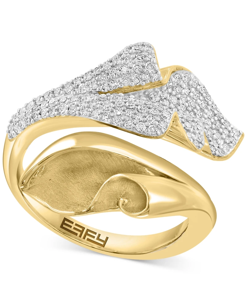 Effy Diamond Pave Lily Inspired Bypass Ring (3/8 ct. t.w.) in 14k Gold