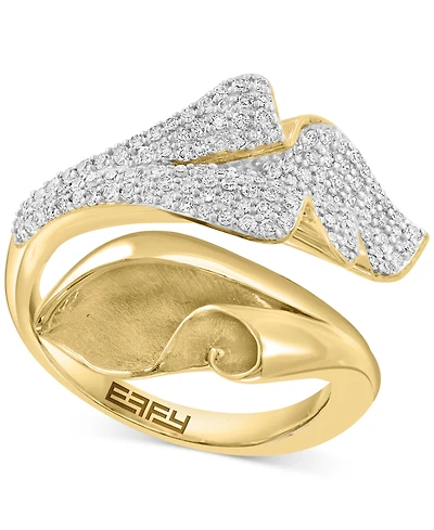 Effy Diamond Pave Lily Inspired Bypass Ring (3/8 ct. t.w.) in 14k Gold