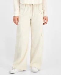 Dkny Jeans Petite High Rise Drawstring-Waist Cargo Pants