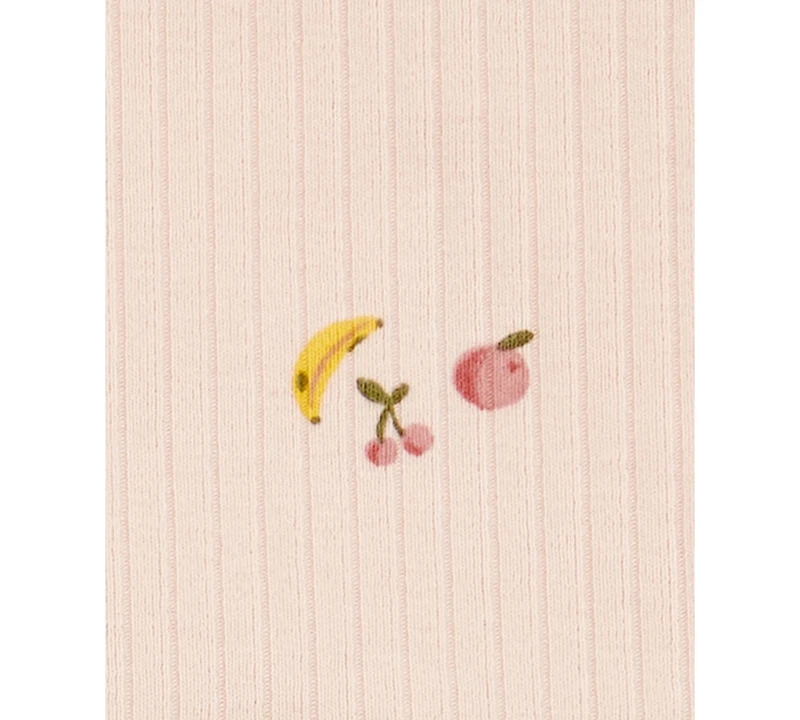 Carter's Baby Girls Fruit-Print Ribbed T-Shirt & Shorts, 2 Piece Set