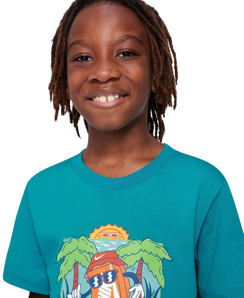 Nike Big Kids Sportswear Printed Crewneck T-Shirt