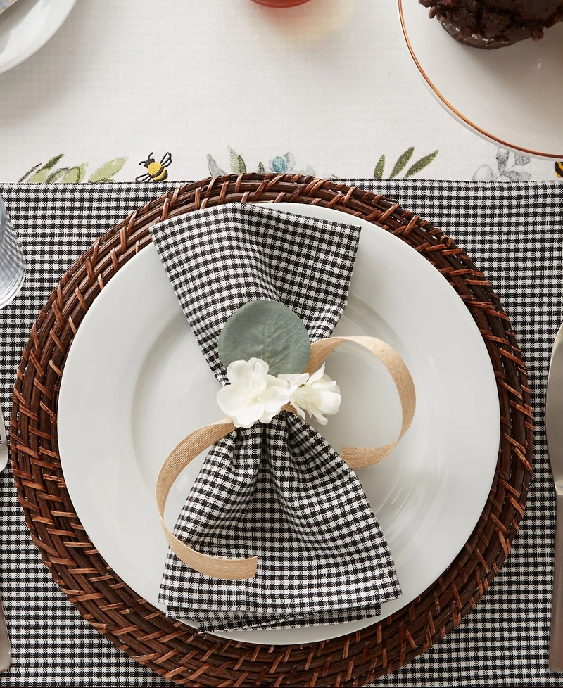 Design Imports Gingham Small Check Napkin, Set of 6